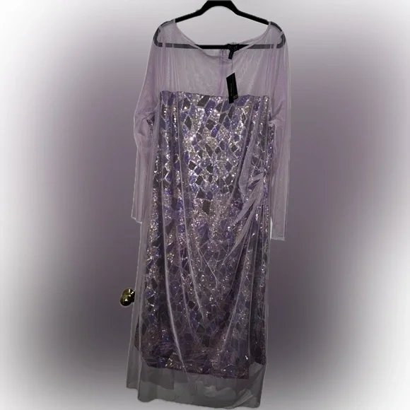 Elegant Purple Sequin Dress Mosaic - Picture 5 of 9